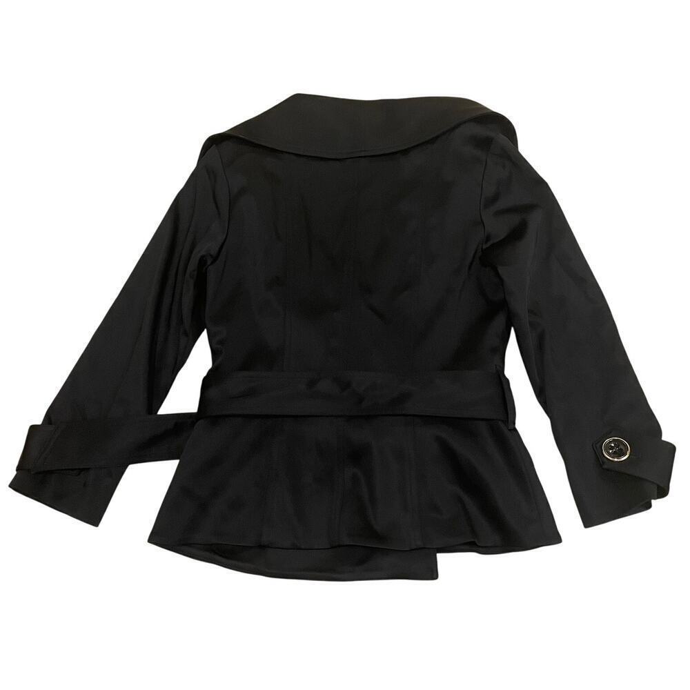 Cache XS Satin Blazer | Leopard Lining, Belted, Gold Buttons, Y2K Glam NWOT - Picture 2 of 9